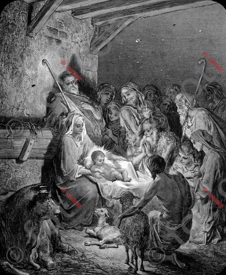 Die Geburt Christi | The Nativity  - Foto simon-101-022-sw.jpg | foticon.de - Bilddatenbank für Motive aus Geschichte und Kultur